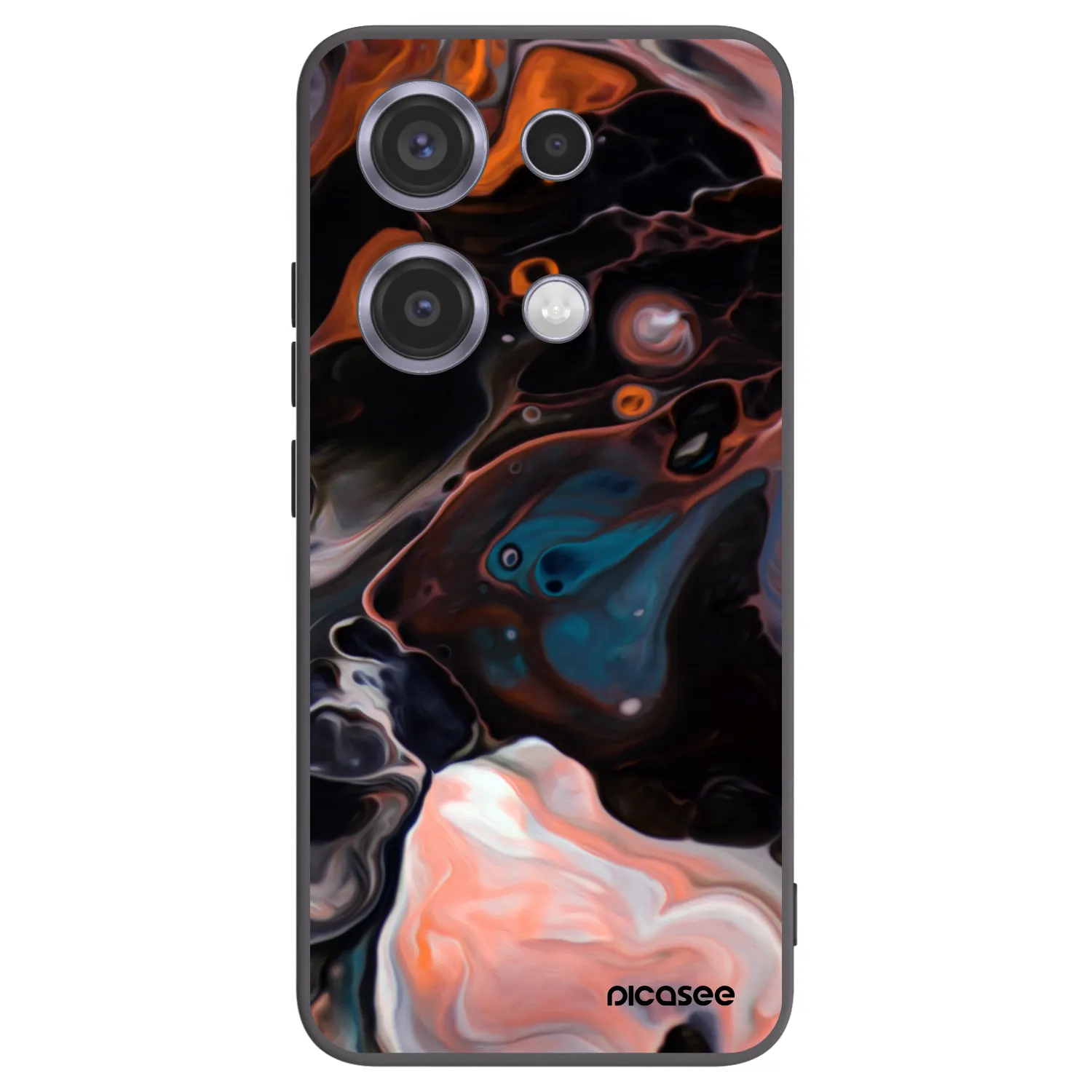Picasee crna silikonska maskica za Xiaomi Redmi Note 14S - Cream