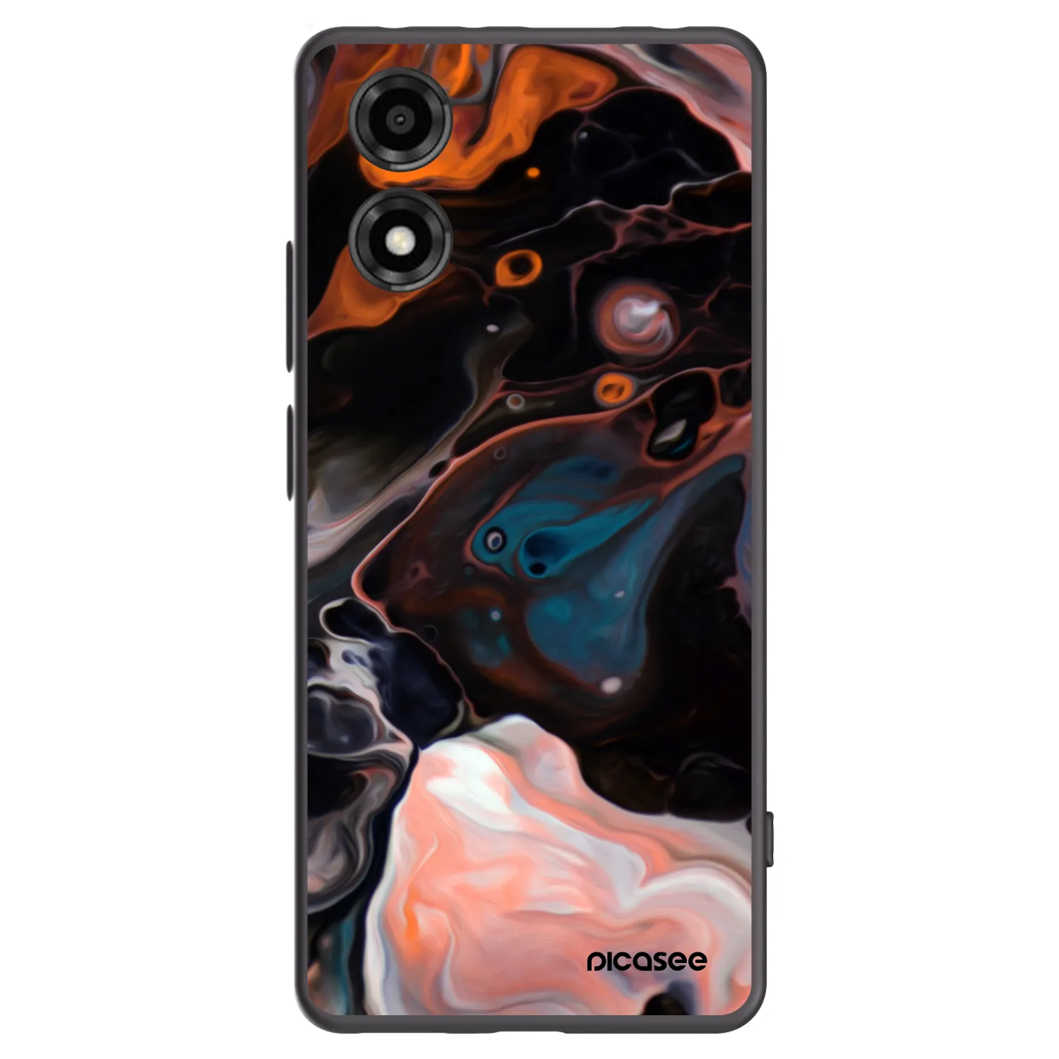 Picasee crna silikonska maskica za Motorola Moto E14 - Cream