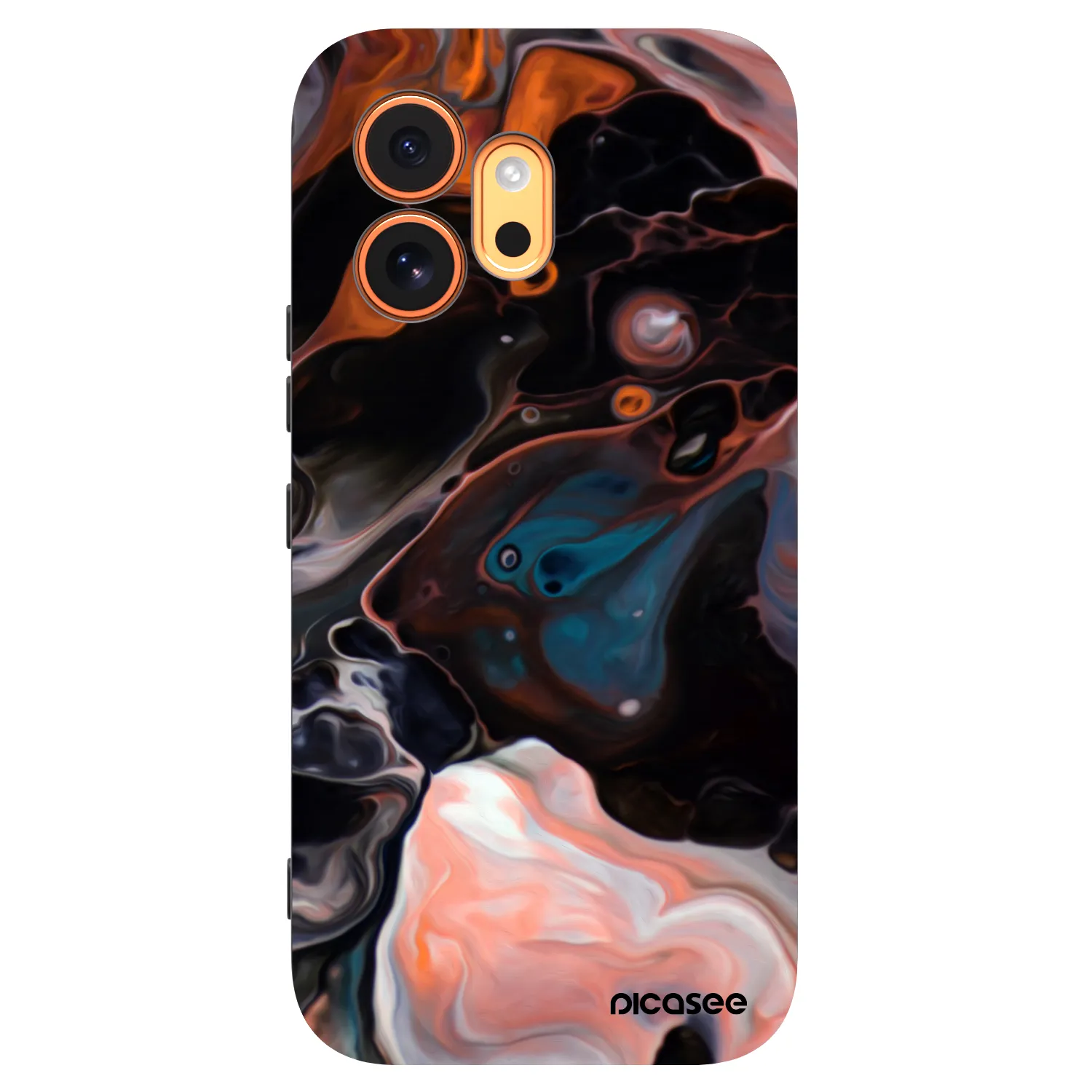 Picasee crna silikonska maskica za Honor 600 - Cream