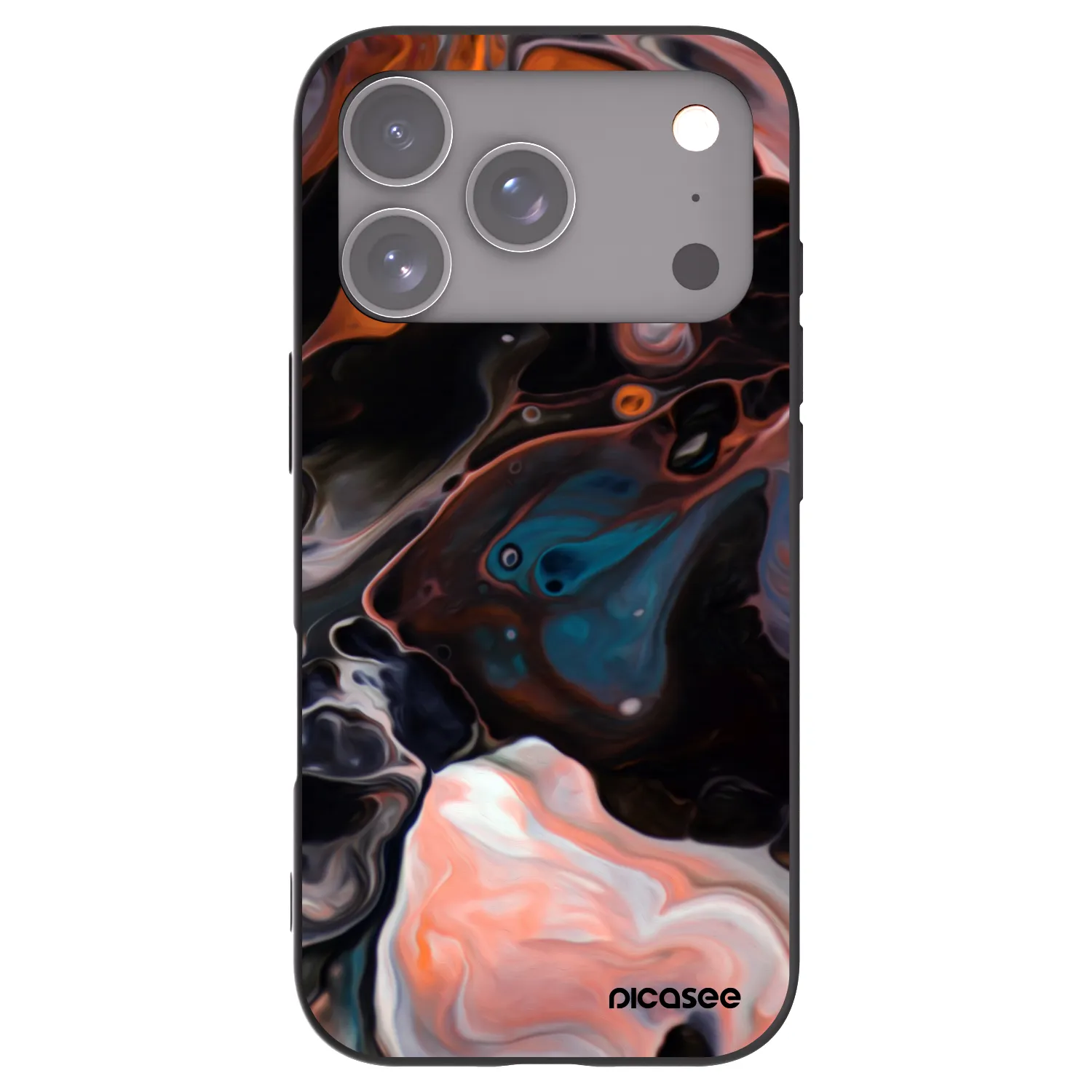 Picasee crna silikonska maskica za Apple iPhone 18 Pro - Cream