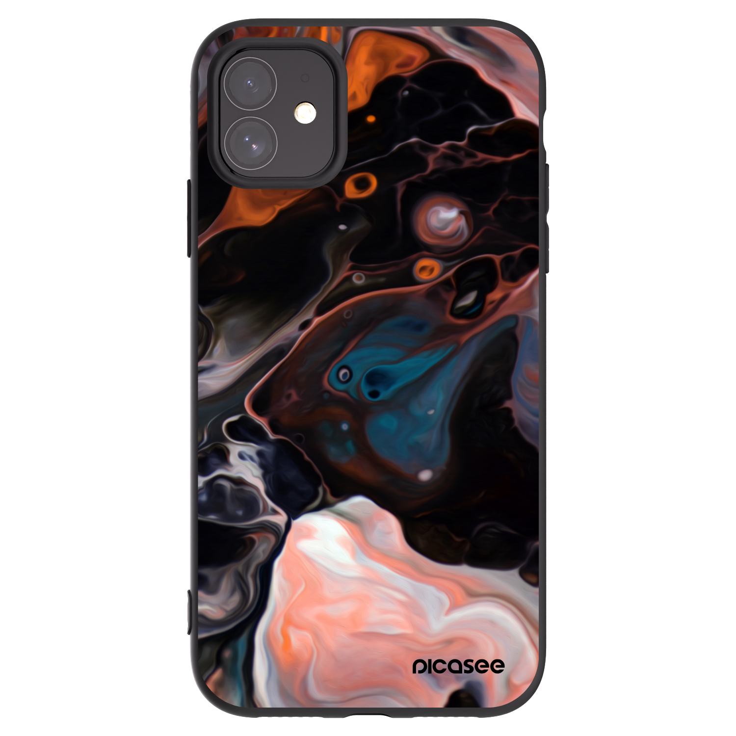 Picasee crna silikonska maskica za Apple iPhone 11 - Cream