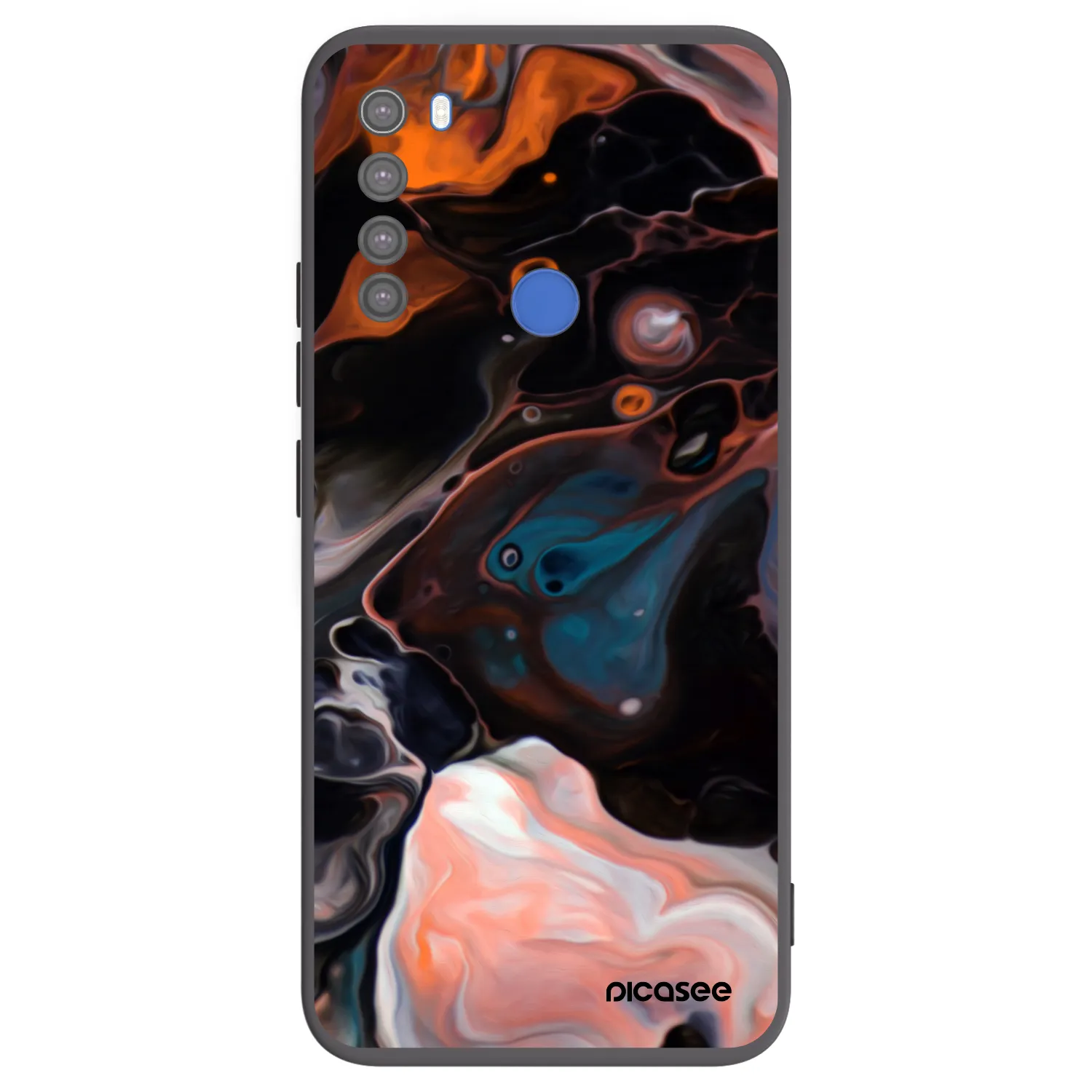Picasee crna silikonska maskica za Xiaomi Redmi Note 8T - Cream