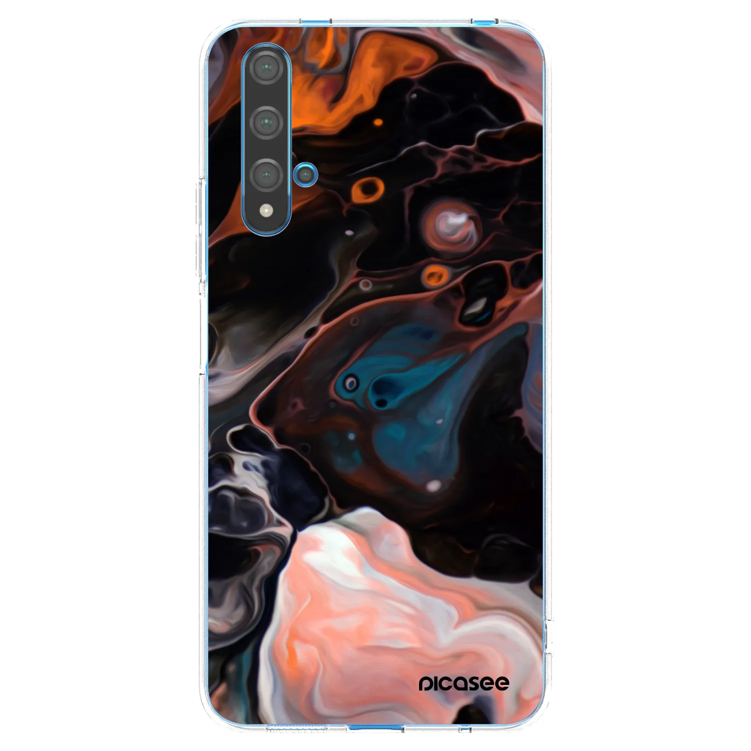 Picasee silikonska prozirna maskica za Huawei Nova 5T - Cream