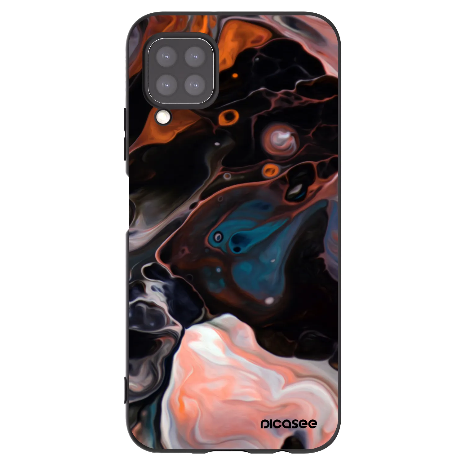 Picasee crna silikonska maskica za Huawei P40 Lite - Cream