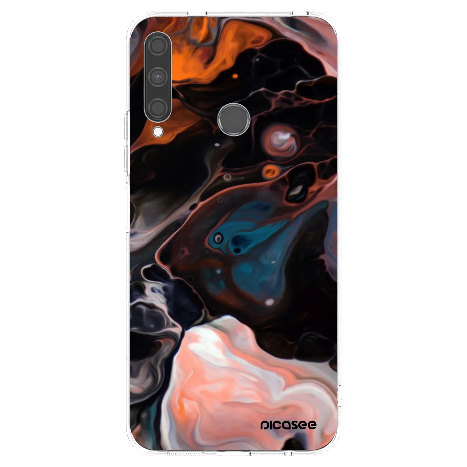 Picasee silikonska prozirna maskica za Huawei P40 Lite E - Cream