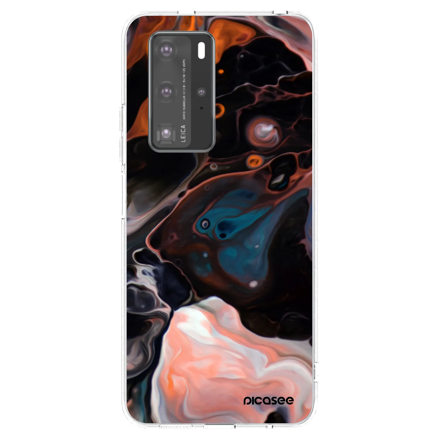 Picasee silikonska prozirna maskica za Huawei P40 Pro - Cream