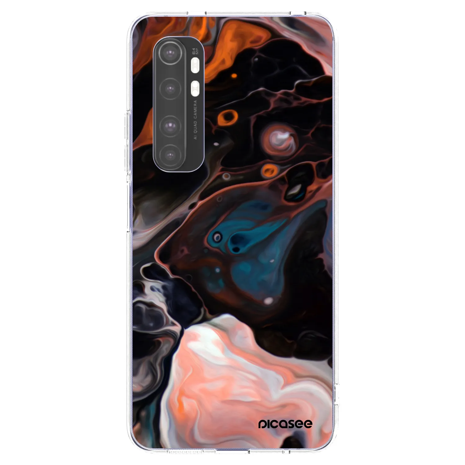 Picasee silikonska prozirna maskica za Xiaomi Mi Note 10 Lite - Cream