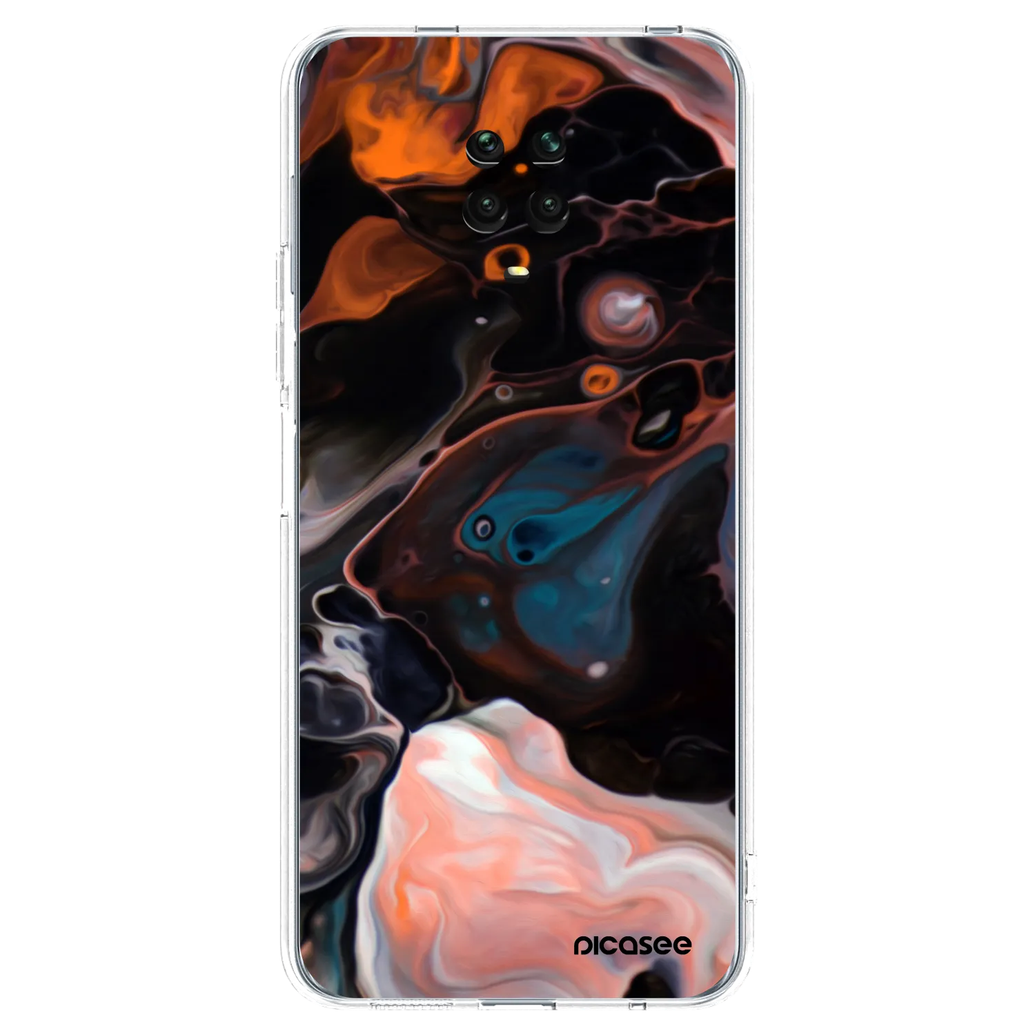 Picasee silikonska prozirna maskica za Xiaomi Redmi Note 9S - Cream
