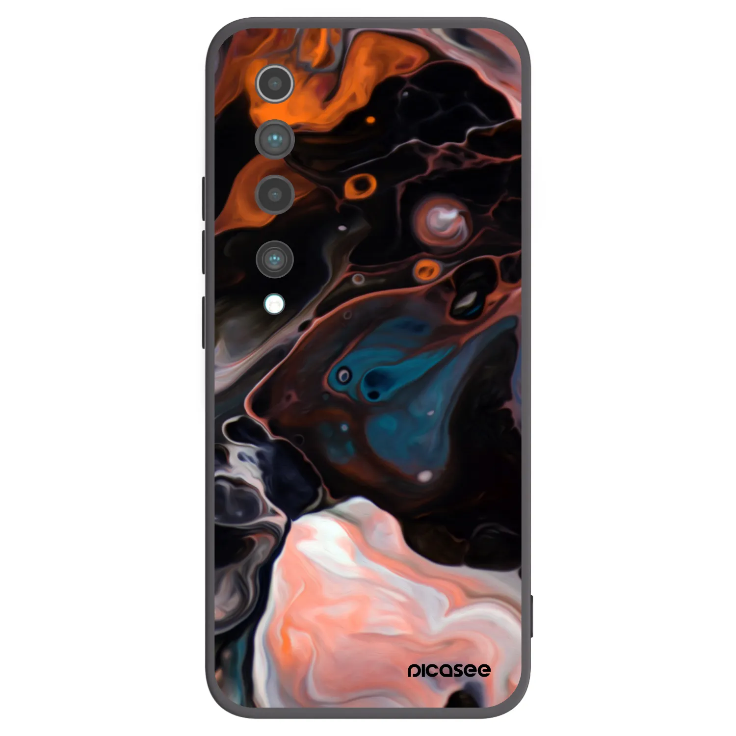 Picasee crna silikonska maskica za Xiaomi Mi 10 - Cream