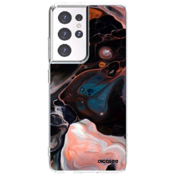 Picasee silikonska prozirna maskica za Samsung Galaxy S21 Ultra 5G G998B - Cream