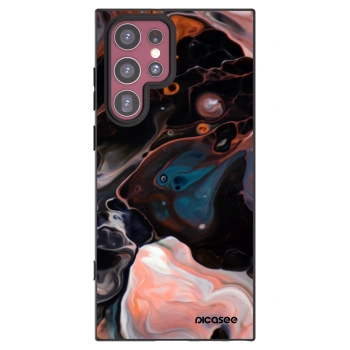 Picasee crna silikonska maskica za Samsung Galaxy S22 Ultra 5G - Cream