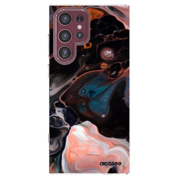 Picasee silikonska prozirna maskica za Samsung Galaxy S22 Ultra 5G - Cream