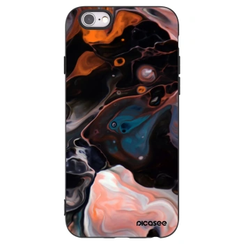 Picasee crna silikonska maskica za Apple iPhone 6/6S - Cream