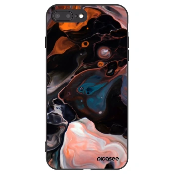 Picasee crna silikonska maskica za Apple iPhone 7 Plus - Cream