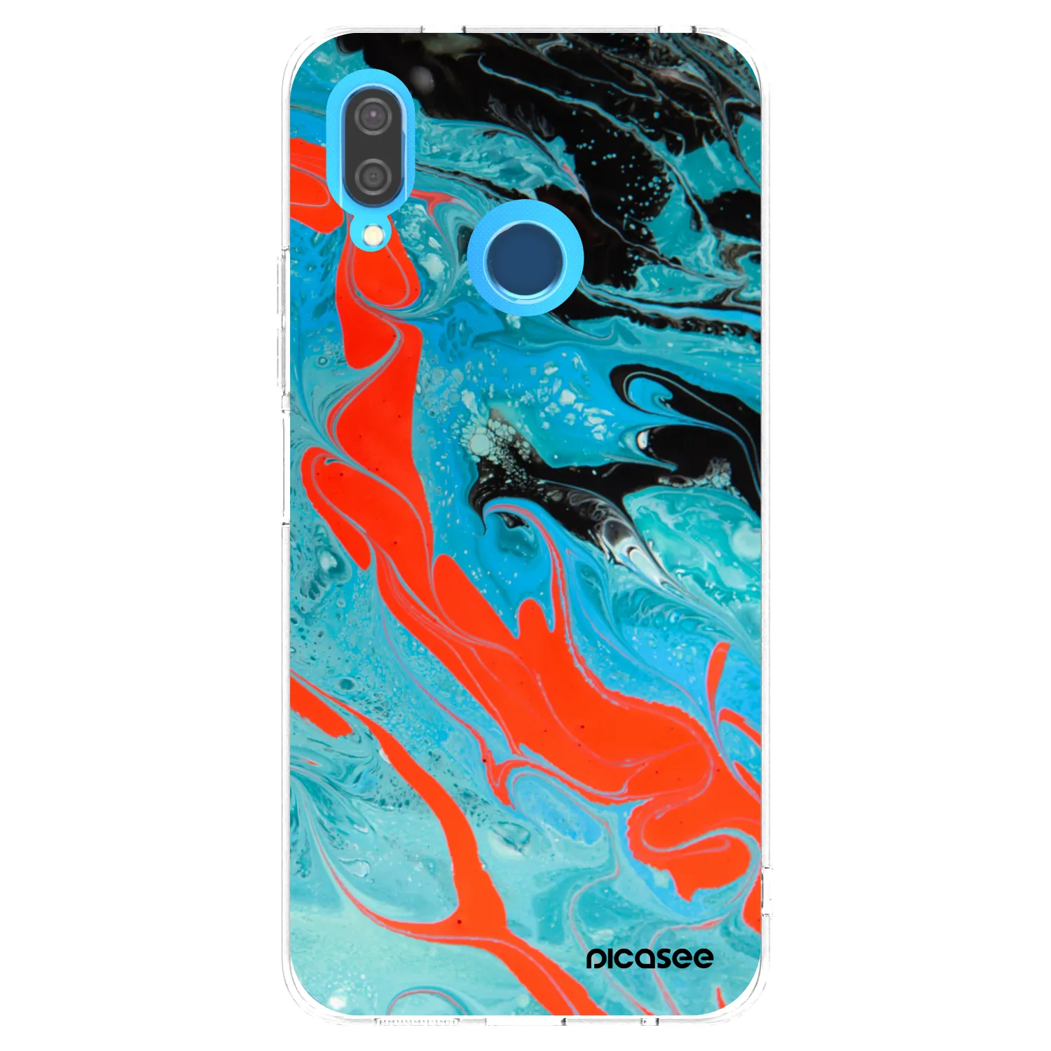 Picasee silikonska prozirna maskica za Huawei P20 Lite - Blue Magma