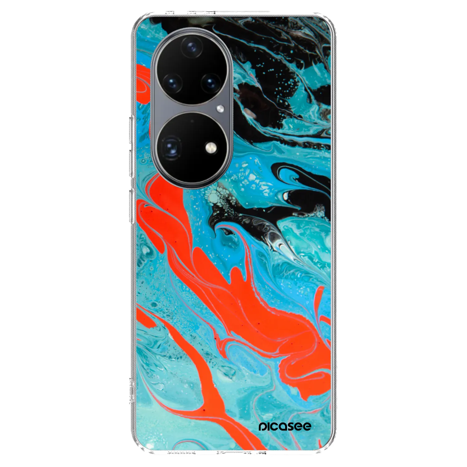 Picasee silikonska prozirna maskica za Huawei P50 - Blue Magma