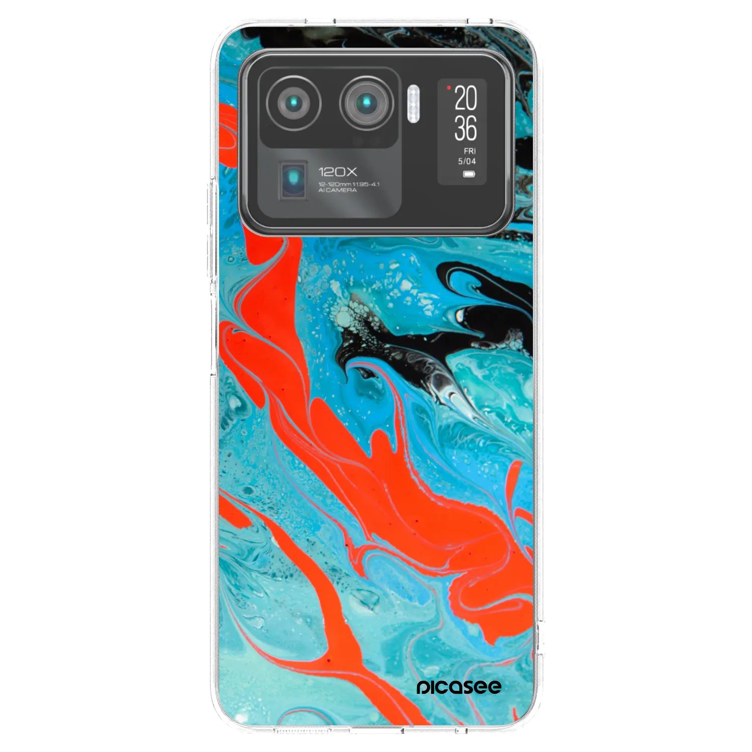 Picasee silikonska prozirna maskica za Xiaomi Mi 11 Ultra - Blue Magma