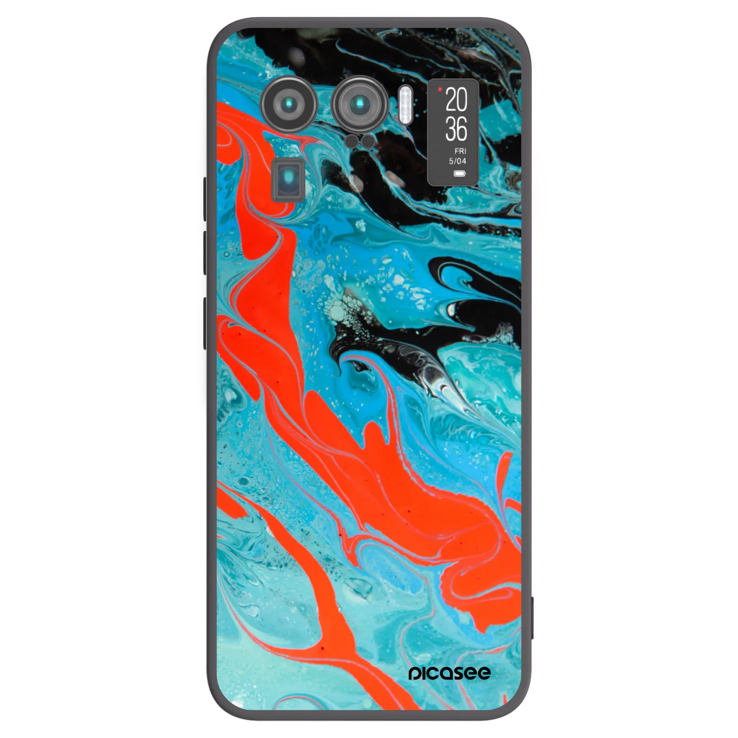 Picasee crna silikonska maskica za Xiaomi Mi 11 Ultra - Blue Magma