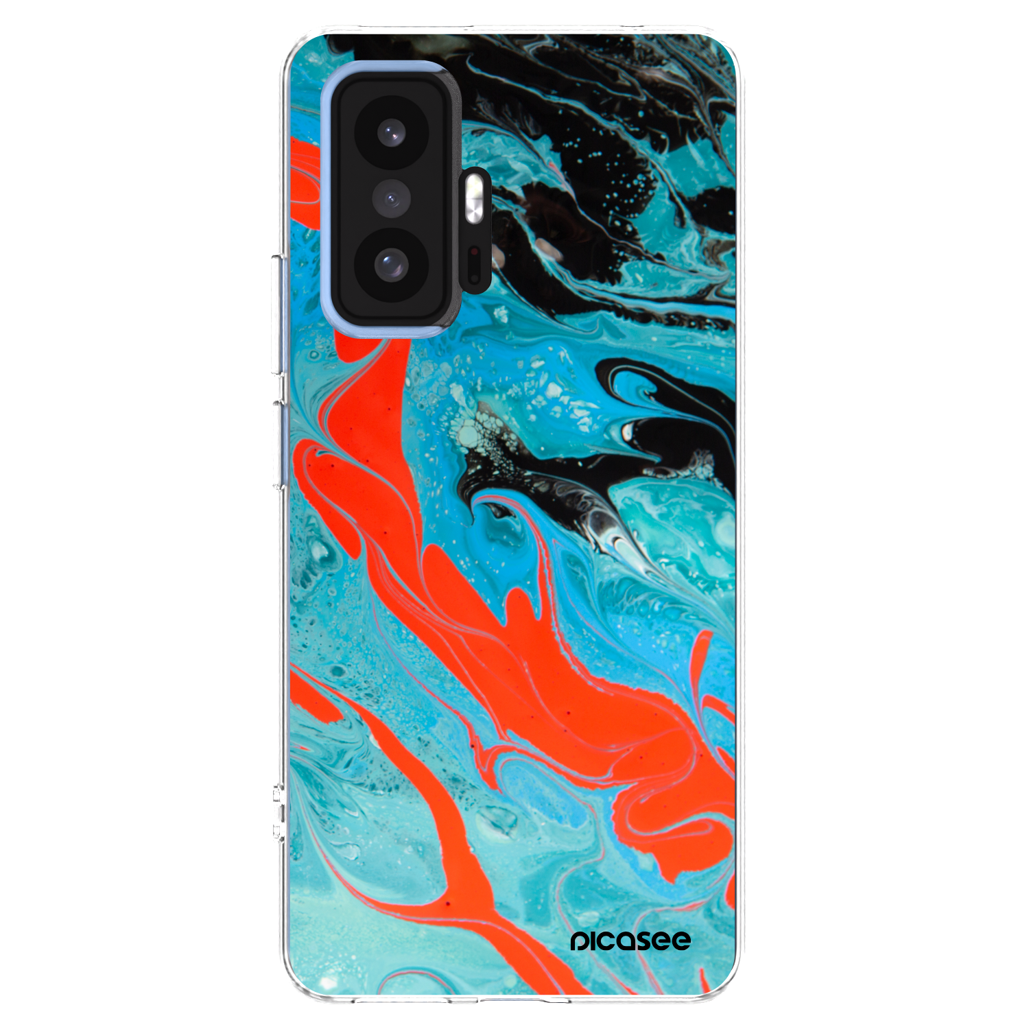 Picasee silikonska prozirna maskica za Xiaomi 11T - Blue Magma
