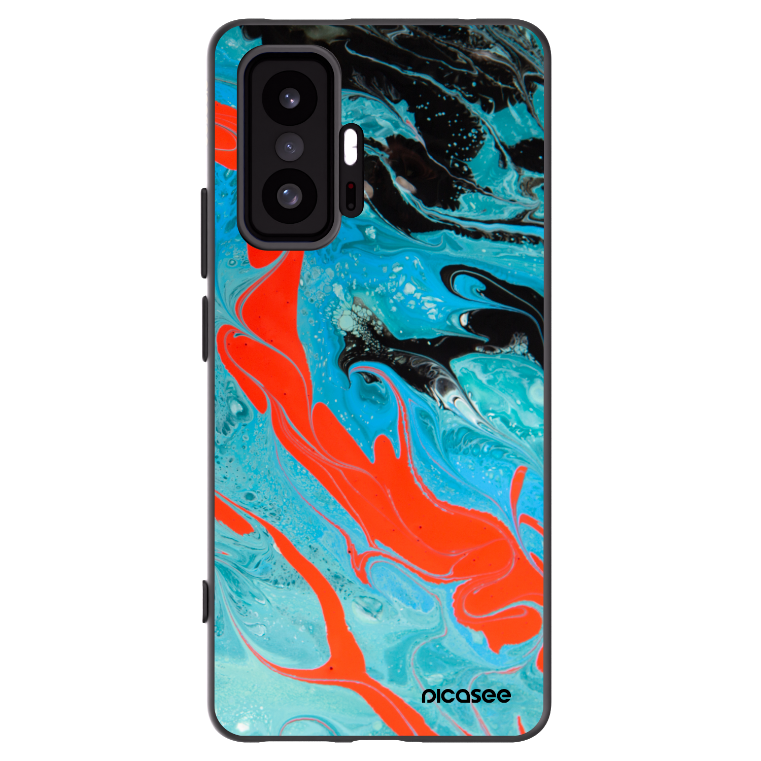 Picasee crna silikonska maskica za Xiaomi 11T Pro - Blue Magma