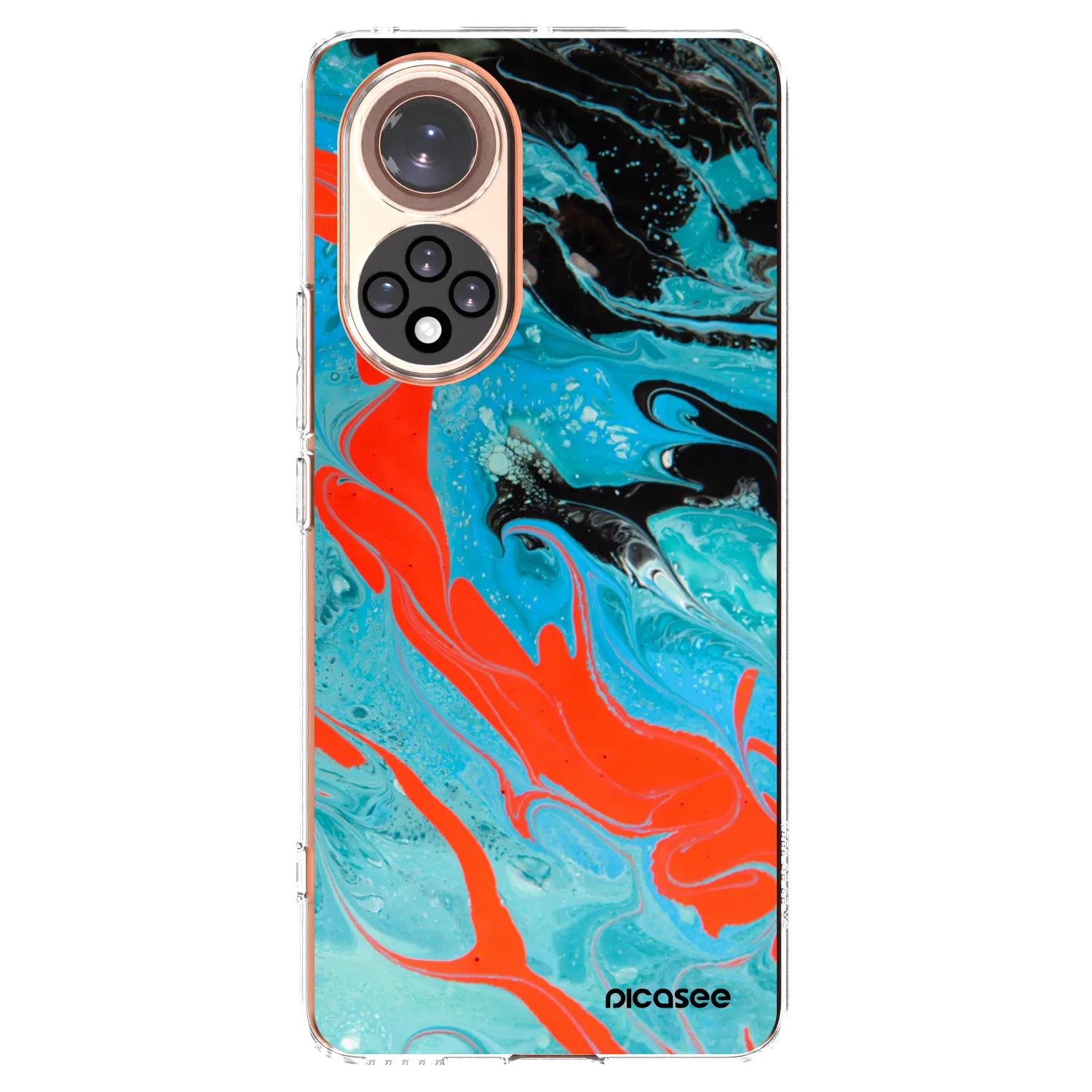 Picasee silikonska prozirna maskica za Huawei Nova 9 - Blue Magma