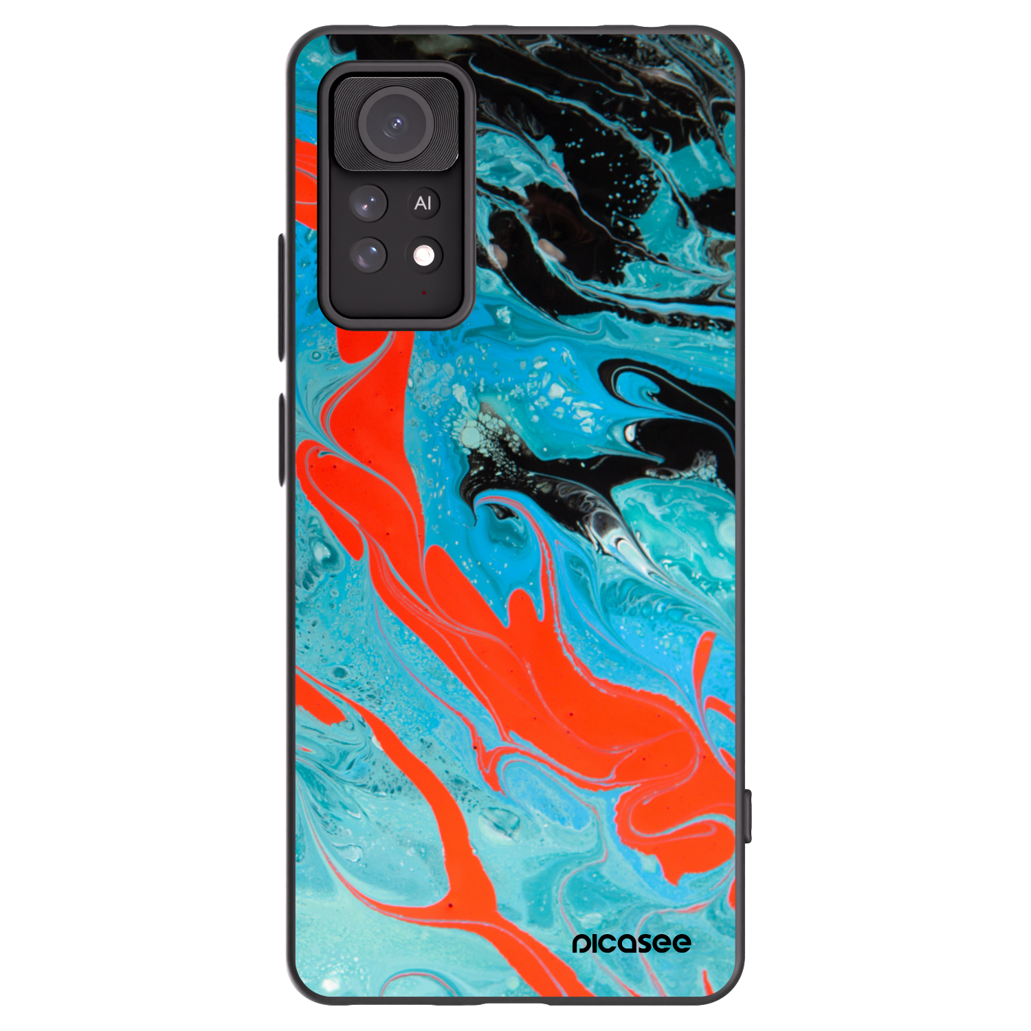 Picasee crna silikonska maskica za Xiaomi Redmi Note 11 Pro 5G - Blue Magma