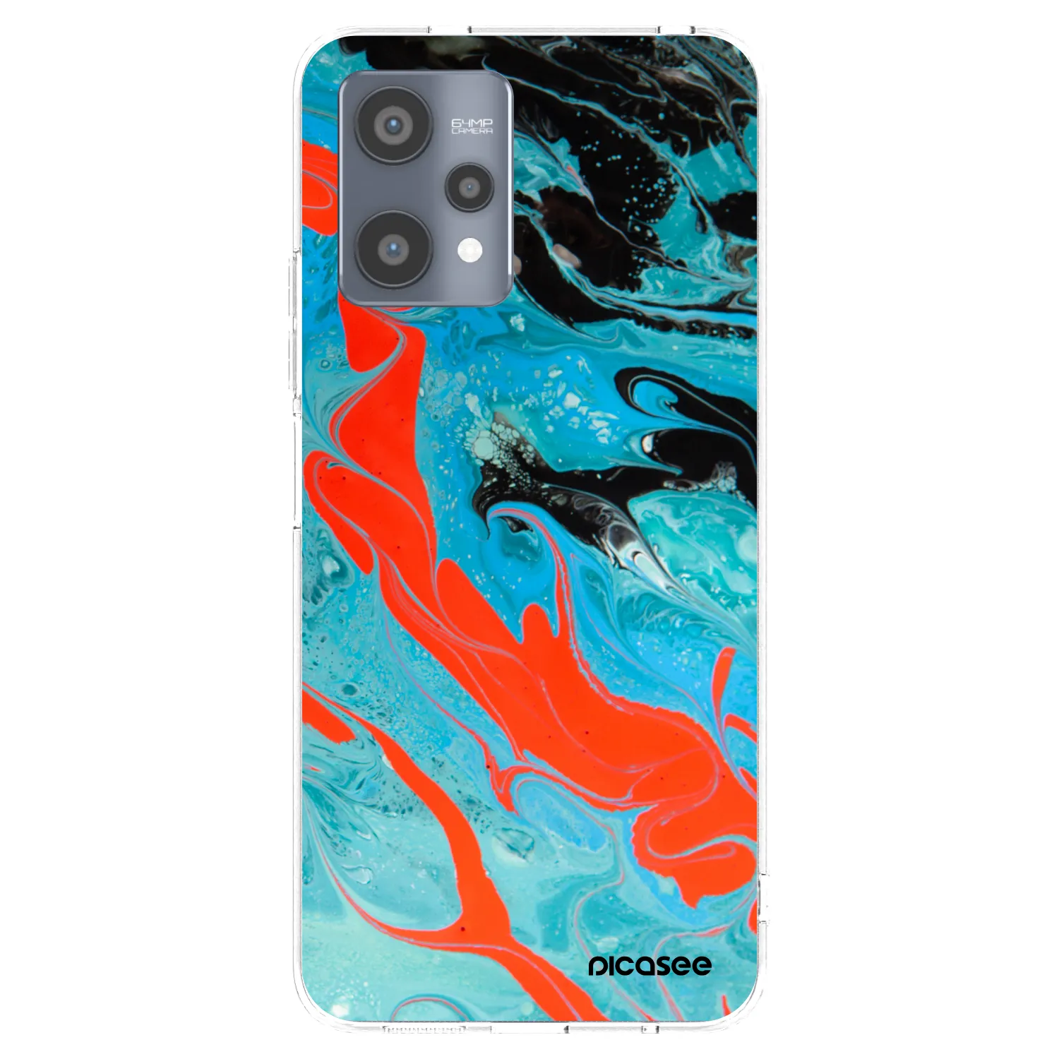 Picasee silikonska prozirna maskica za Realme 9 Pro 5G - Blue Magma