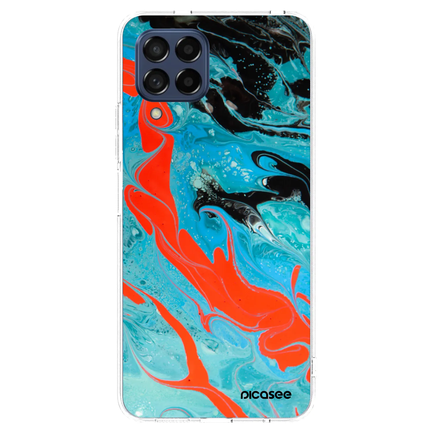 Picasee silikonska prozirna maskica za Samsung Galaxy M53 5G - Blue Magma