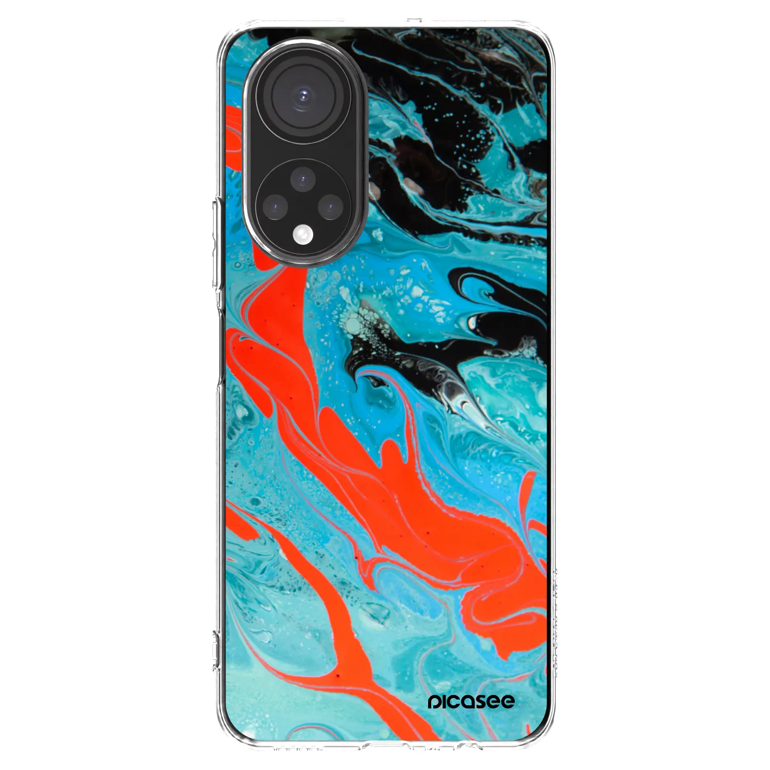 Picasee silikonska prozirna maskica za Honor X7 - Blue Magma