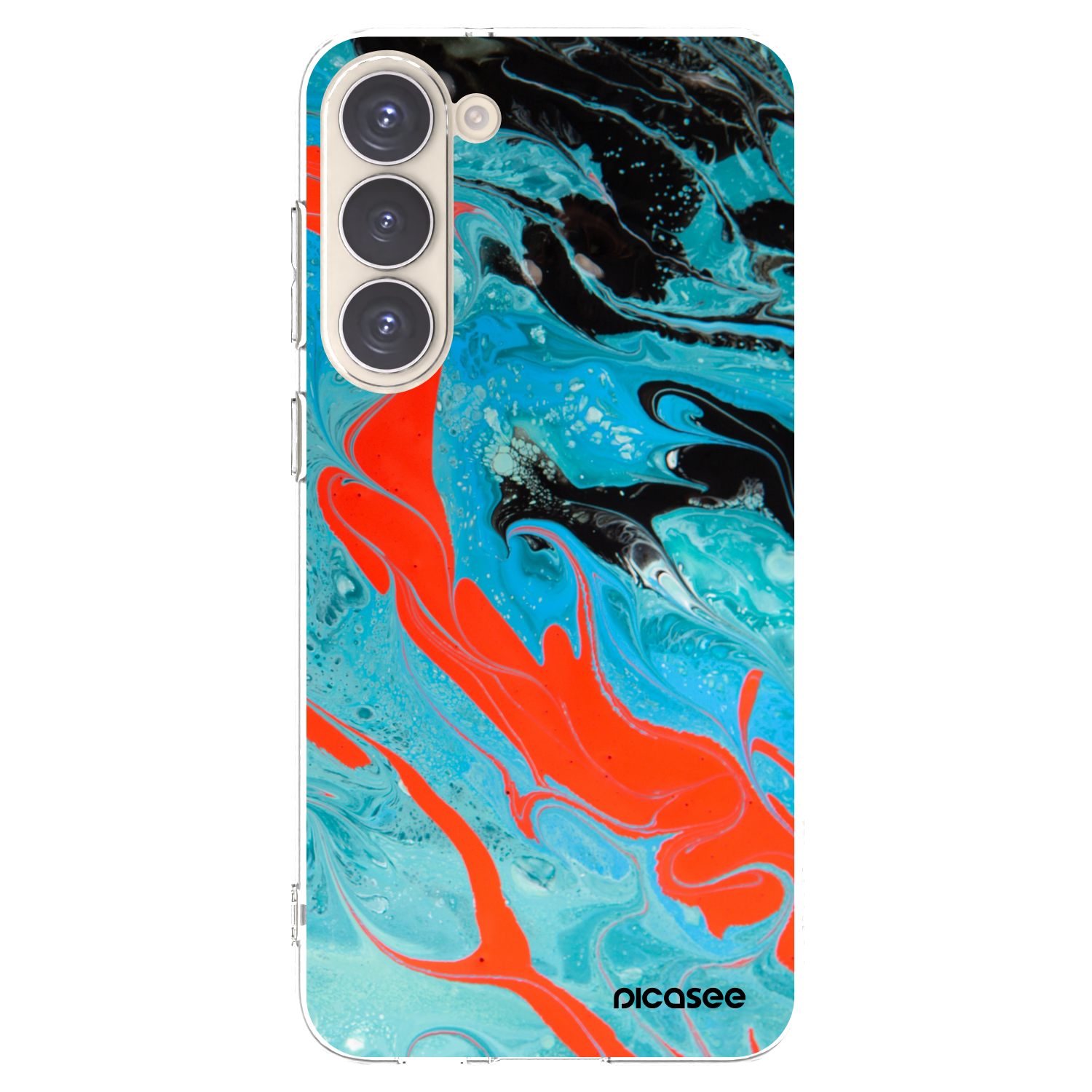 Picasee silikonska prozirna maskica za Samsung Galaxy S23+ 5G - Blue Magma