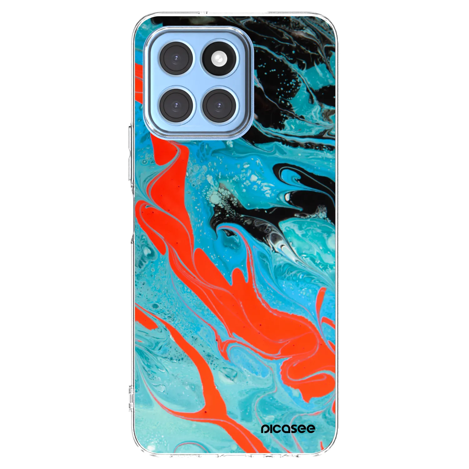 Picasee silikonska prozirna maskica za Honor X6 - Blue Magma