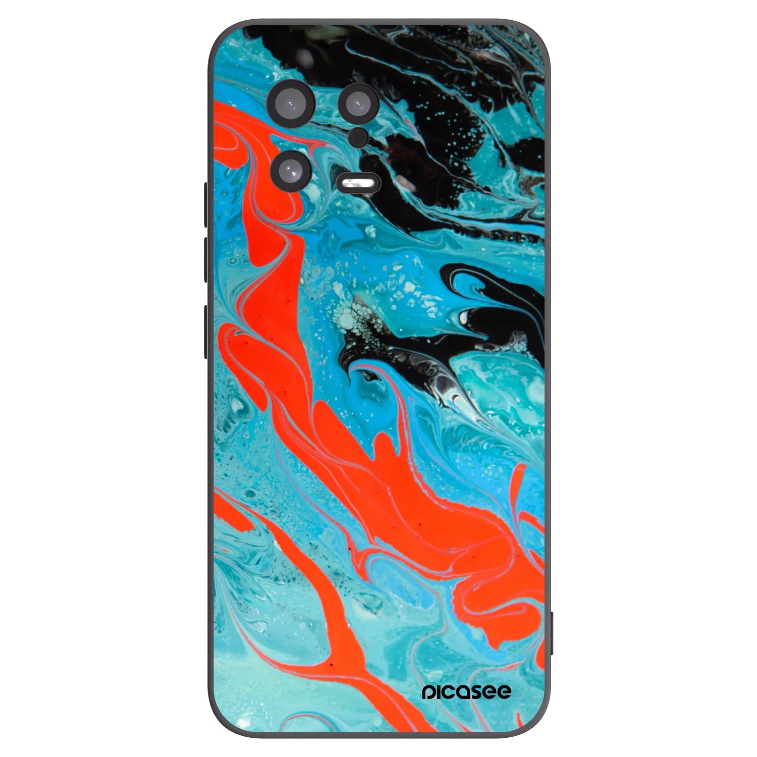 Picasee crna silikonska maskica za Xiaomi 13 - Blue Magma