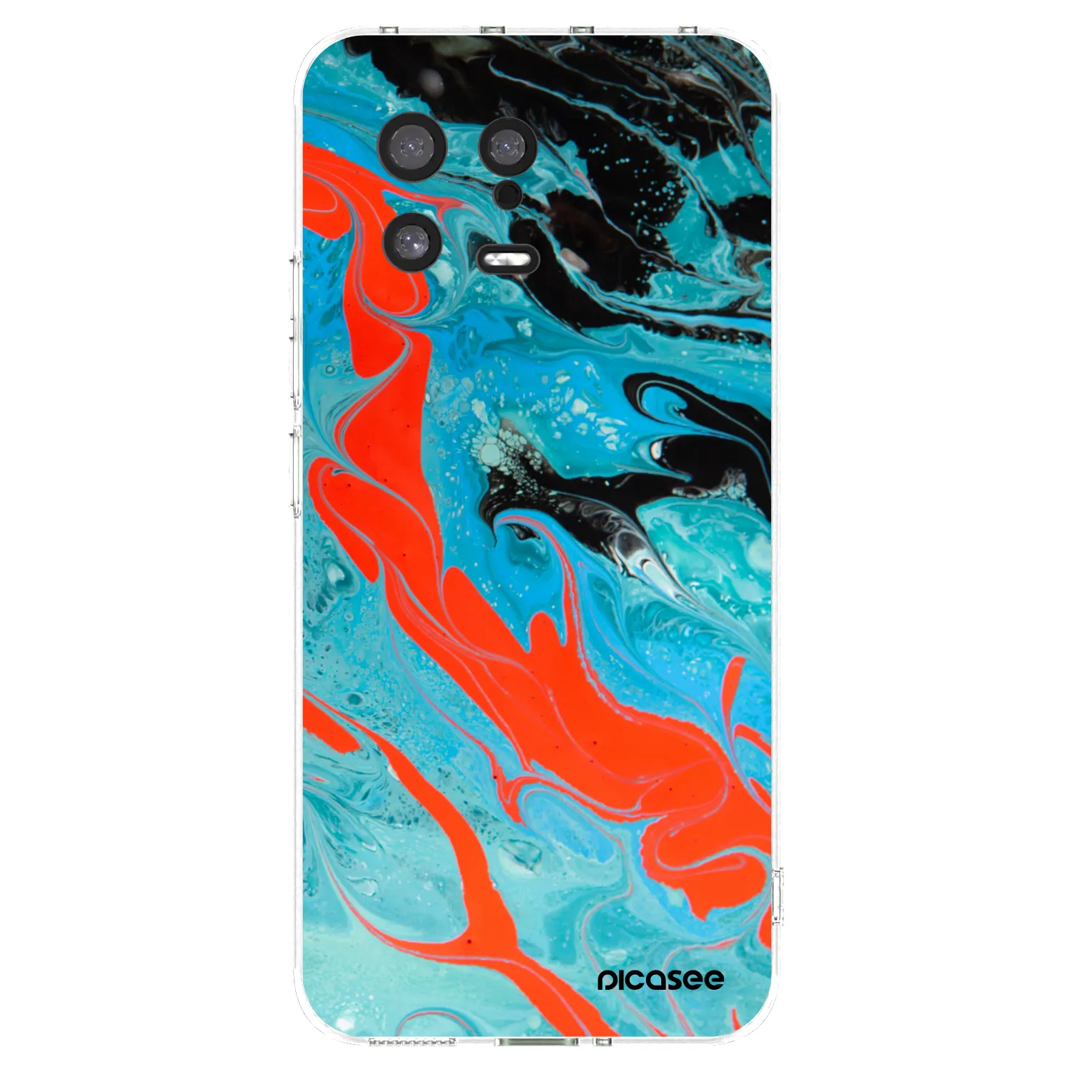 Picasee silikonska prozirna maskica za Xiaomi 13 - Blue Magma
