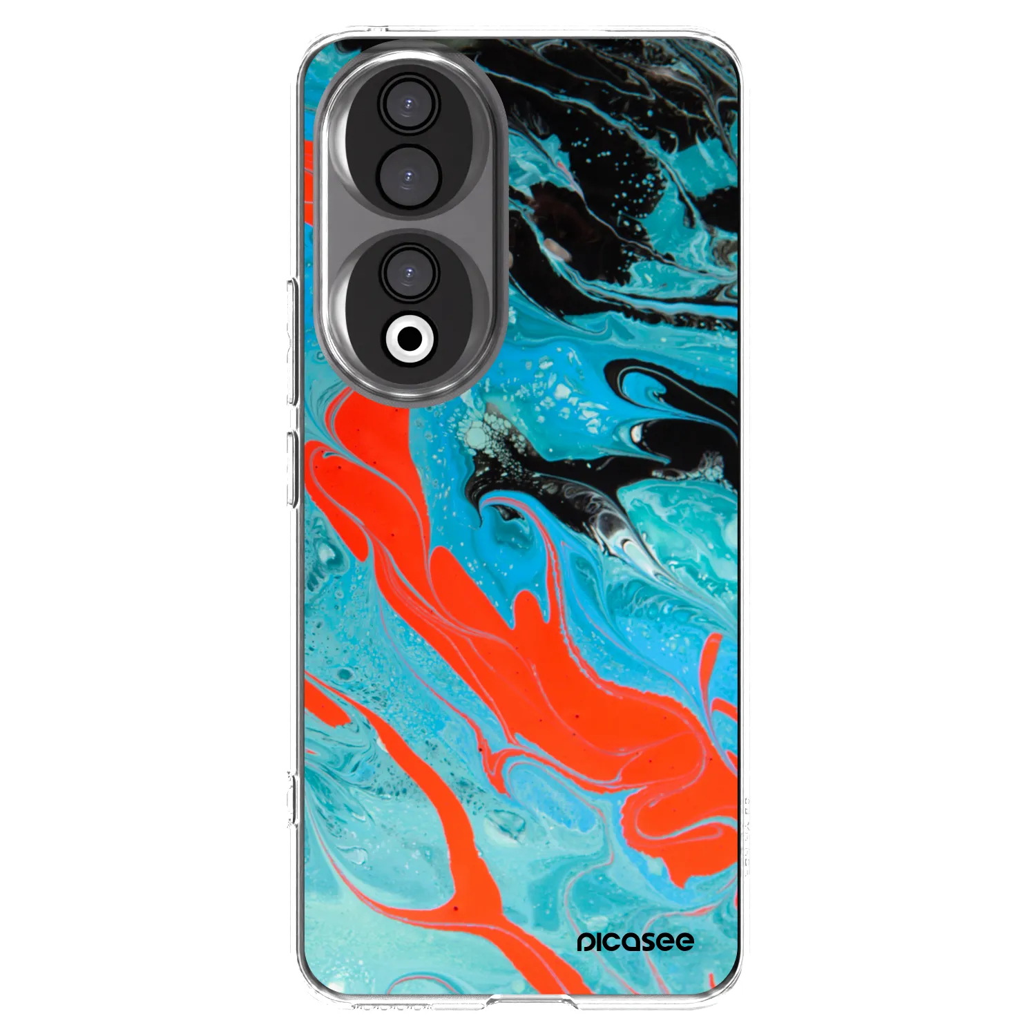 Picasee silikonska prozirna maskica za Honor 90 5G - Blue Magma