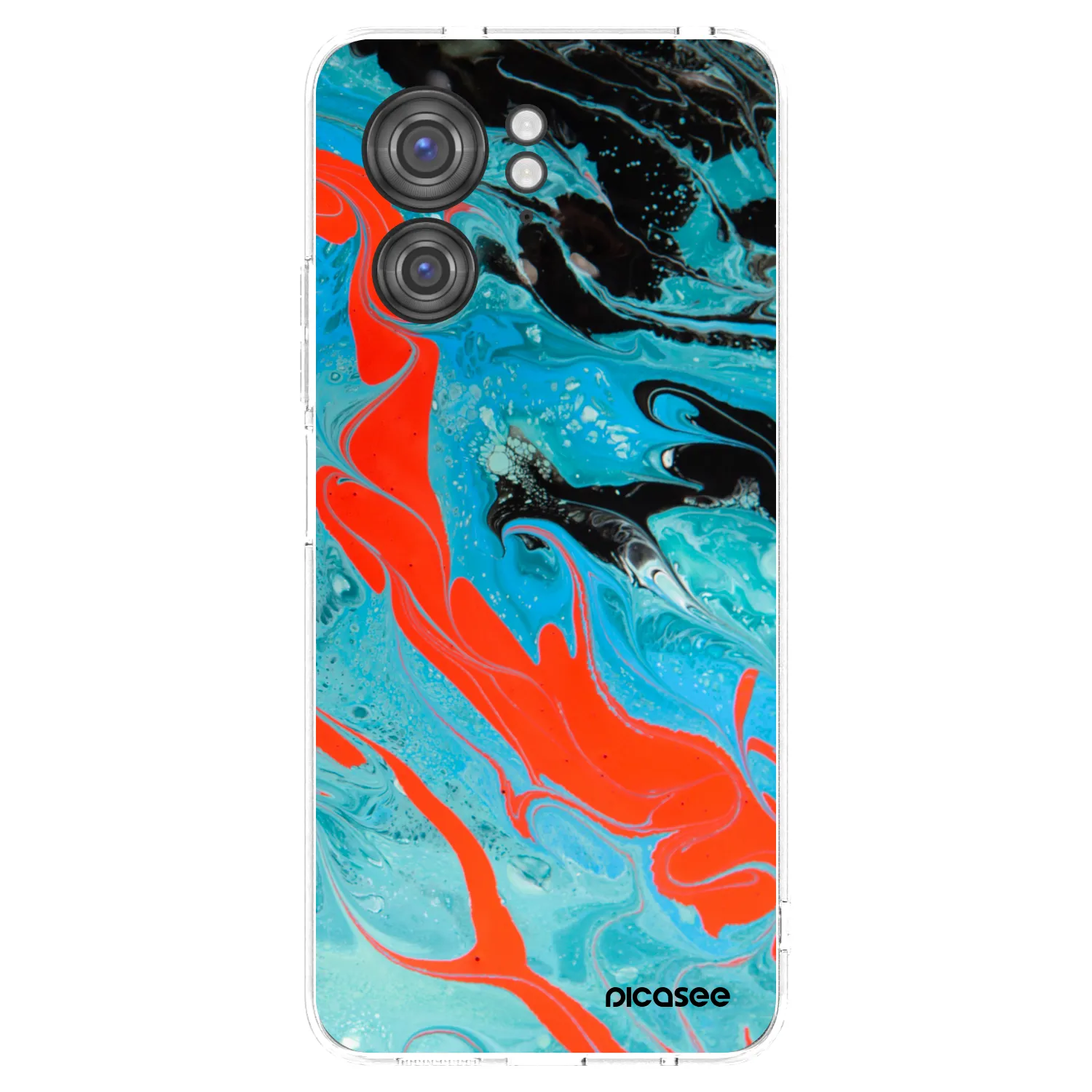 Picasee silikonska prozirna maskica za Motorola Edge 40 - Blue Magma
