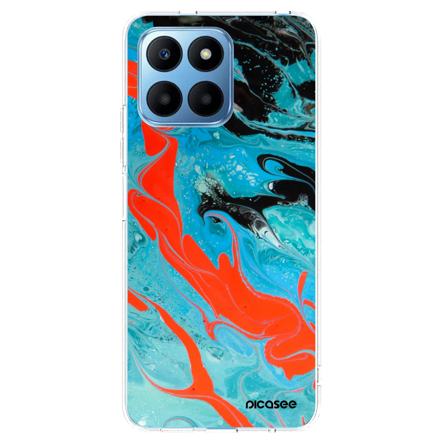 Picasee silikonska prozirna maskica za Honor 70 Lite - Blue Magma