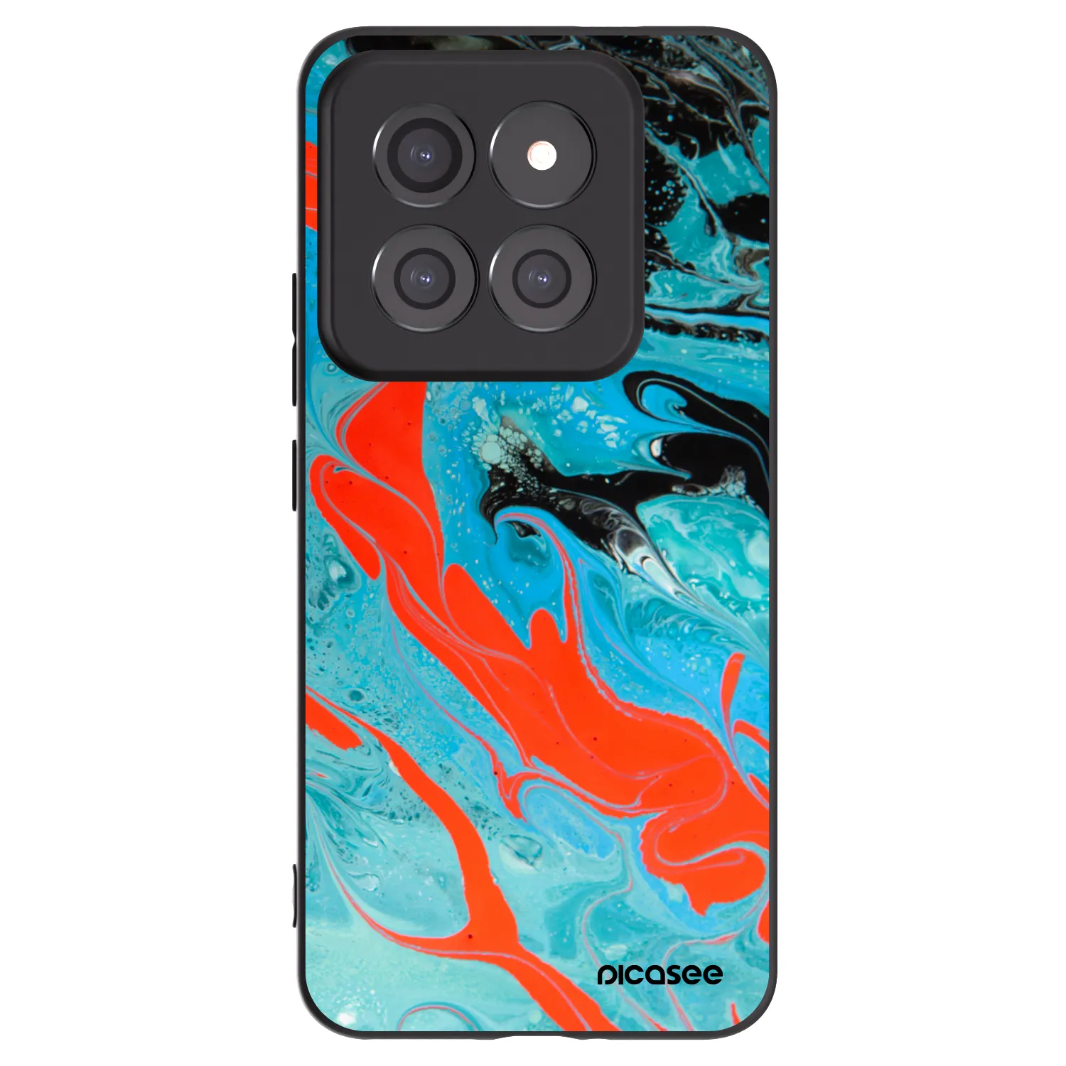 Picasee crna silikonska maskica za Xiaomi 14 Pro - Blue Magma