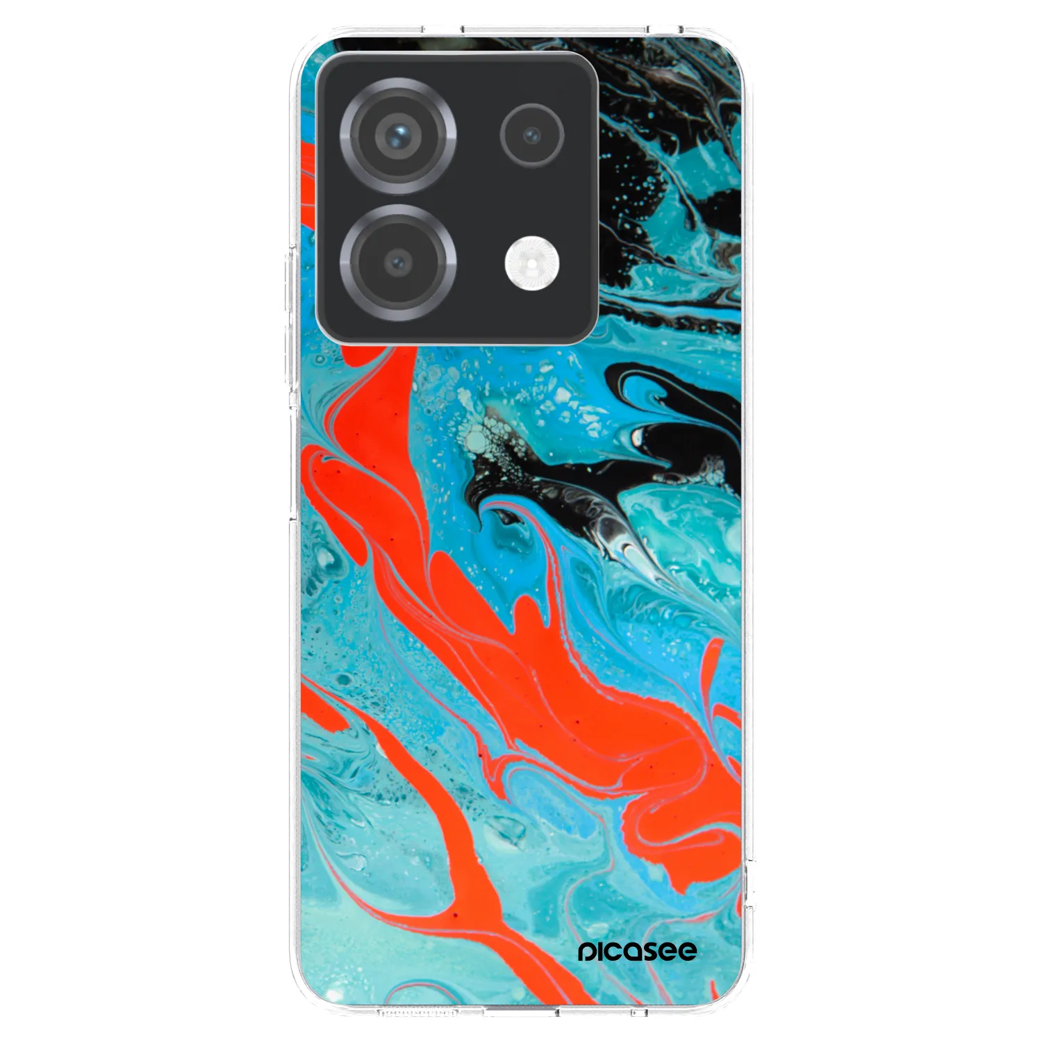 Picasee silikonska prozirna maskica za Xiaomi Poco X6 - Blue Magma