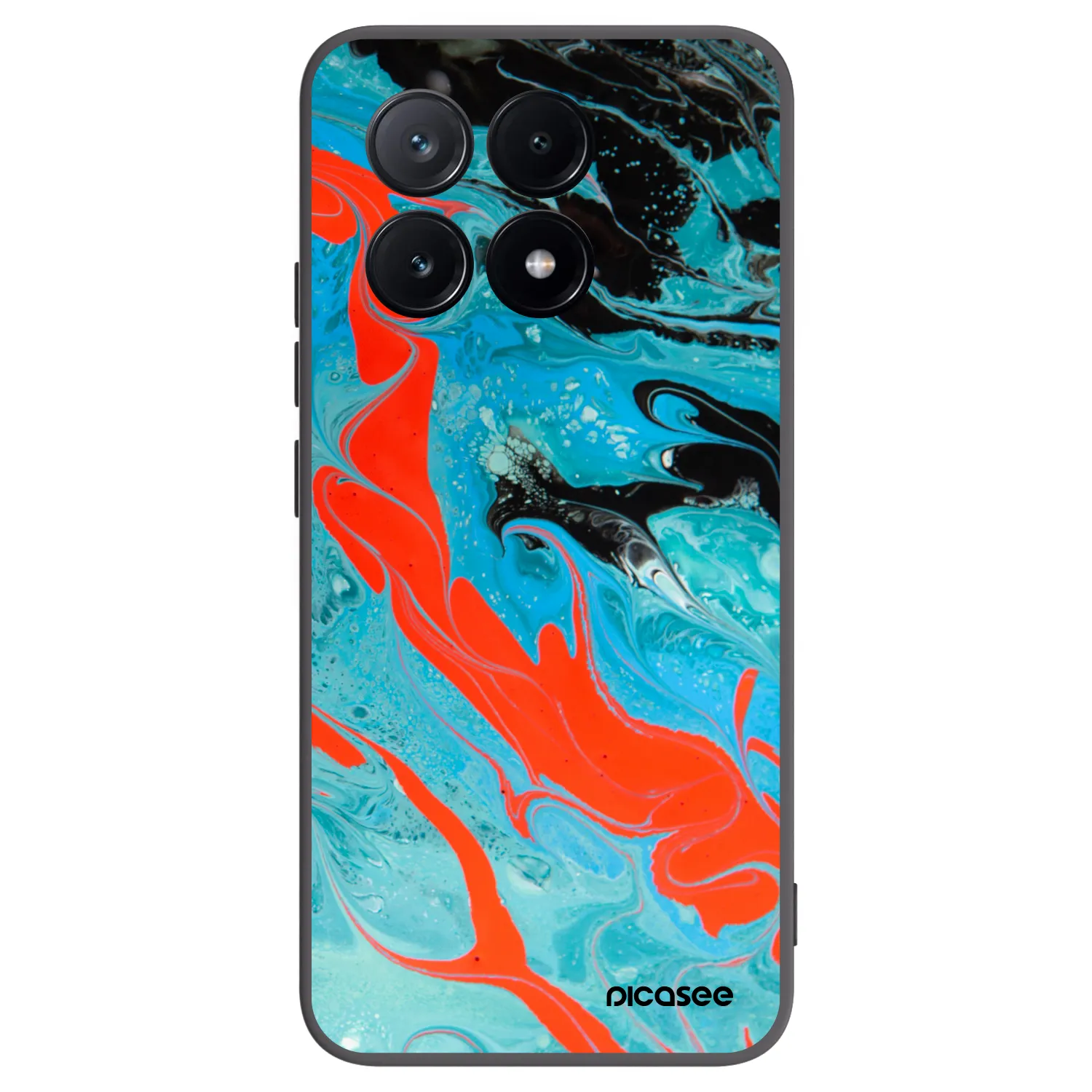 Picasee crna silikonska maskica za Xiaomi Poco X6 Pro - Blue Magma