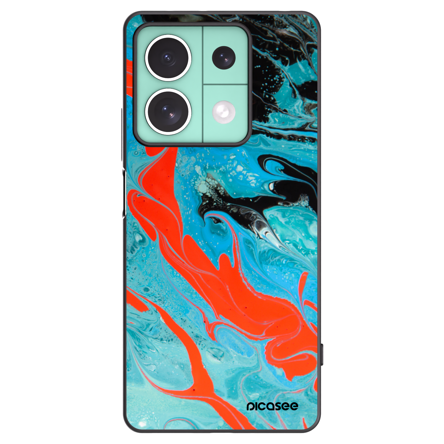 Picasee crna silikonska maskica za Xiaomi Redmi Note 13 5G - Blue Magma