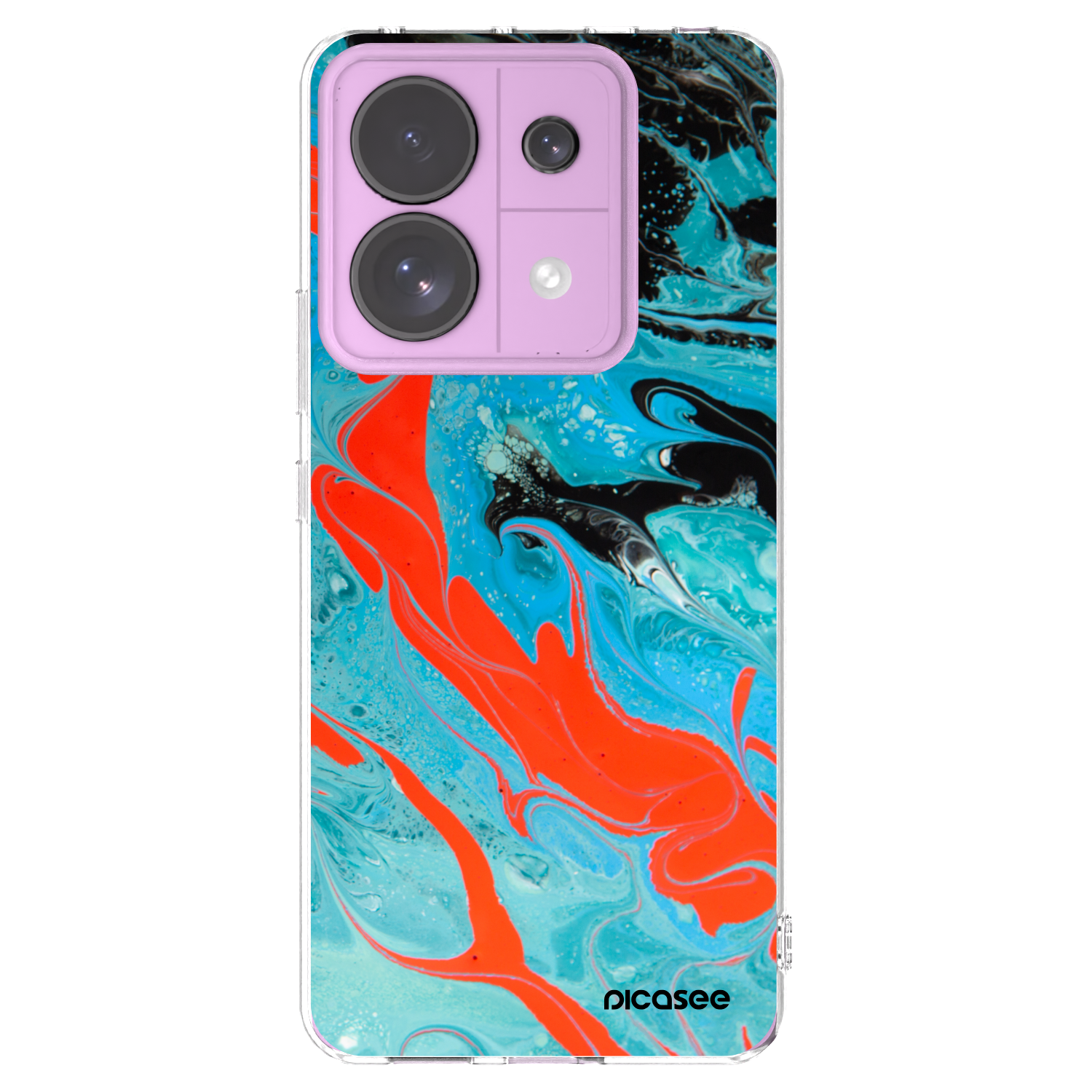 Picasee silikonska prozirna maskica za Xiaomi Redmi Note 13 Pro 5G - Blue Magma