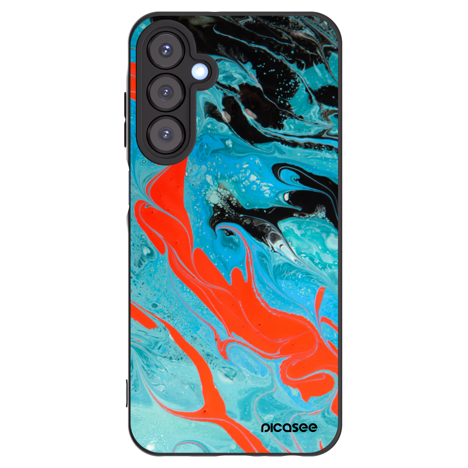Picasee crna silikonska maskica za Samsung Galaxy A25 A256B 5G - Blue Magma