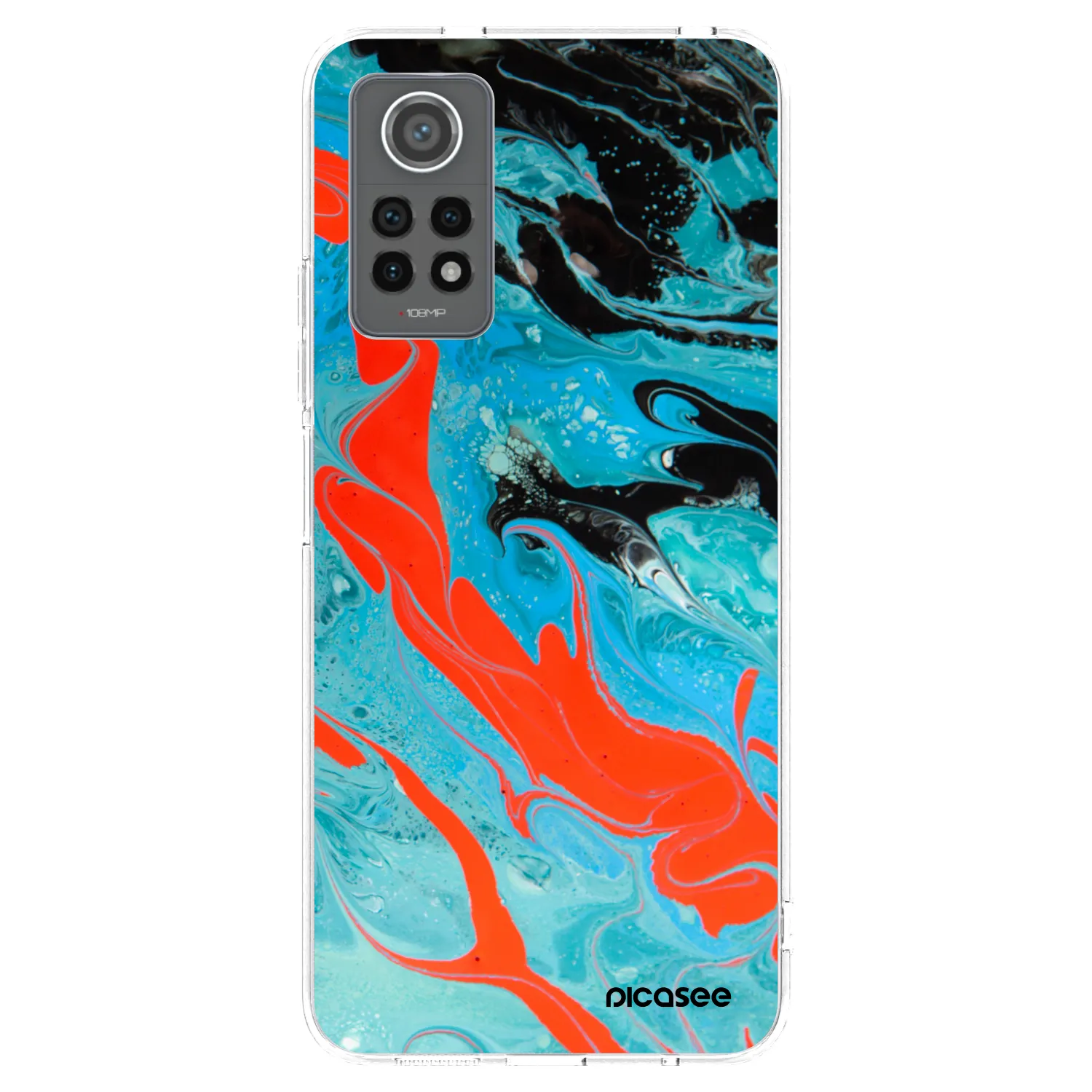 Picasee silikonska prozirna maskica za Xiaomi Redmi Note 12 Pro 4G - Blue Magma