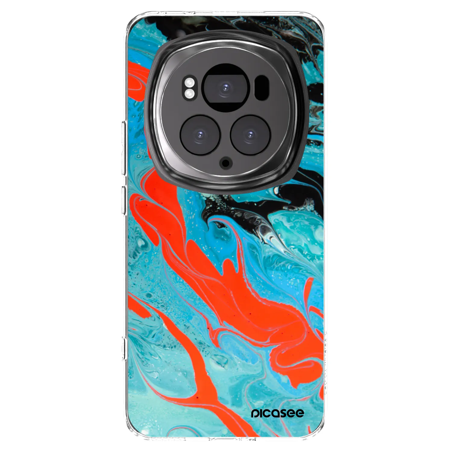 Picasee silikonska prozirna maskica za Honor Magic6 Pro - Blue Magma