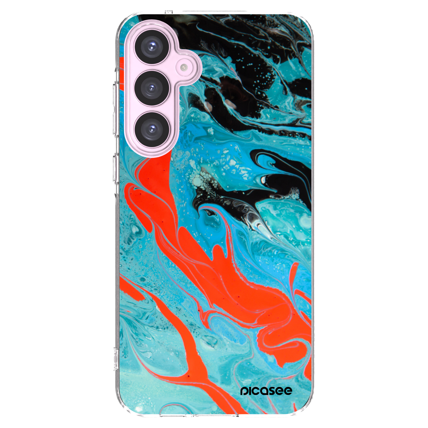 Picasee silikonska prozirna maskica za Samsung Galaxy A55 5G A556B - Blue Magma