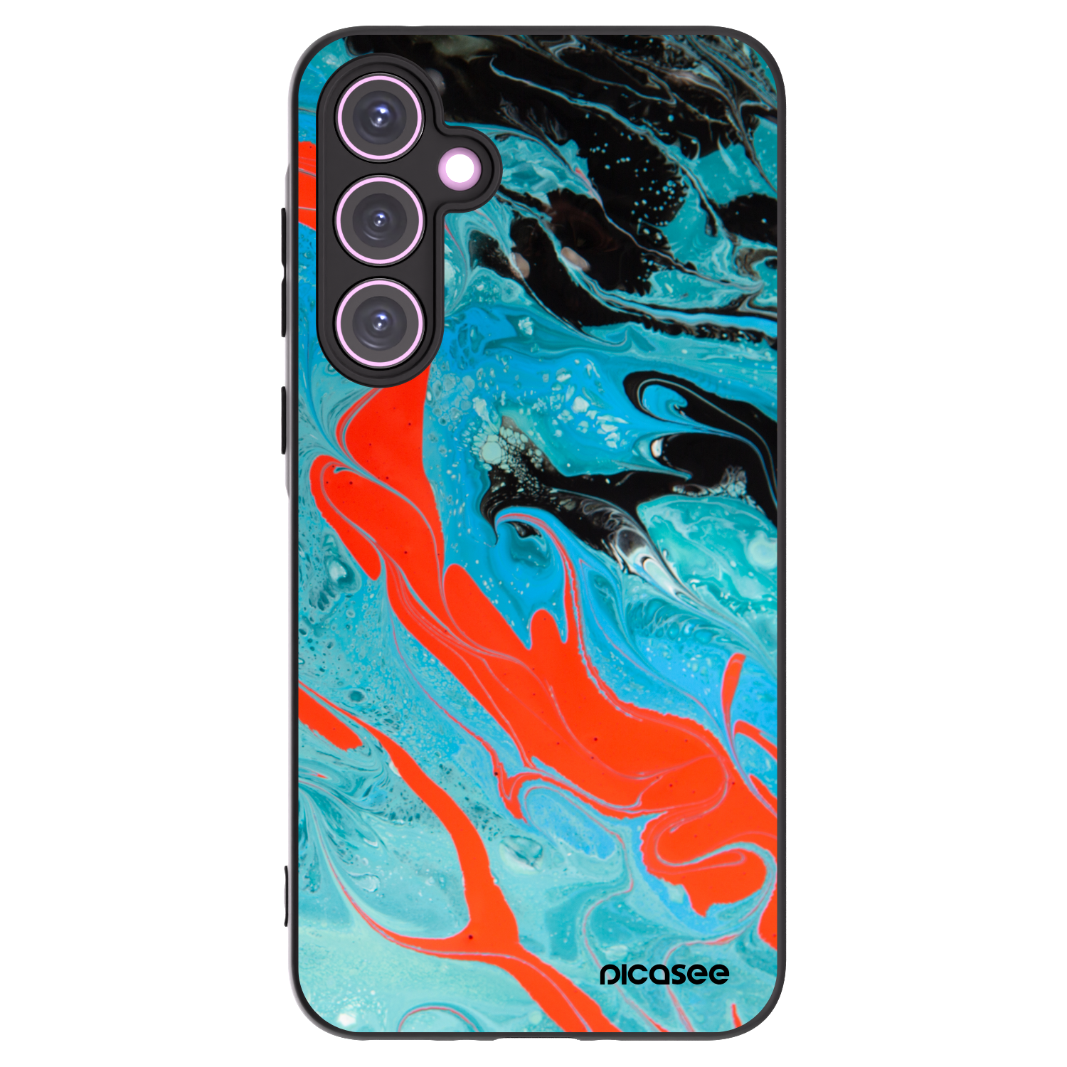 Picasee crna silikonska maskica za Samsung Galaxy A35 5G A356B - Blue Magma