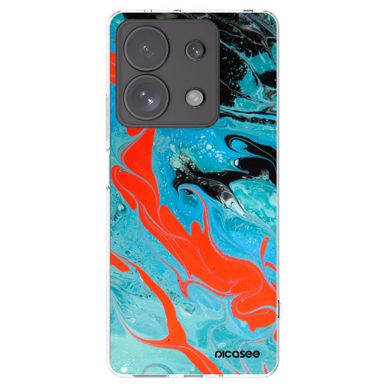 Picasee silikonska prozirna maskica za Xiaomi Redmi Note 13 Pro 4G - Blue Magma