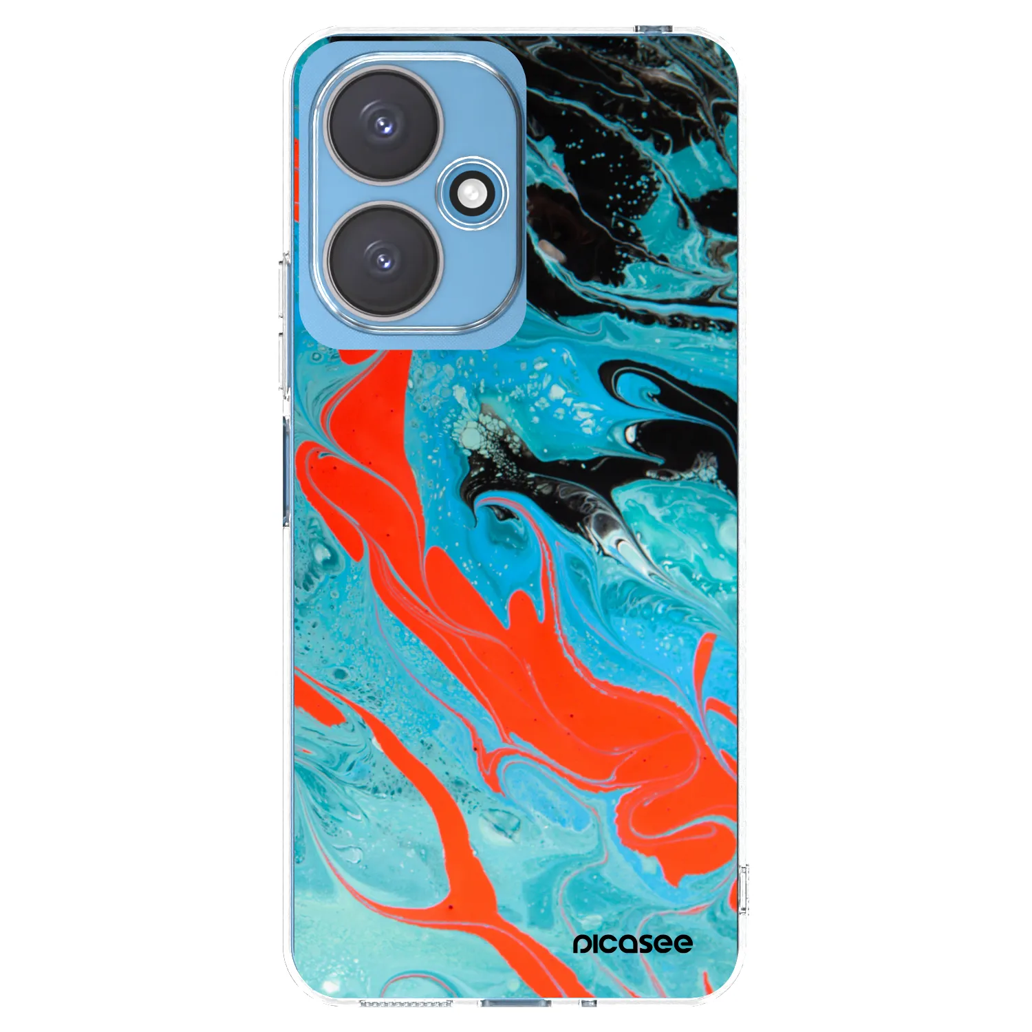 Picasee silikonska prozirna maskica za Xiaomi Redmi 13C 5G - Blue Magma