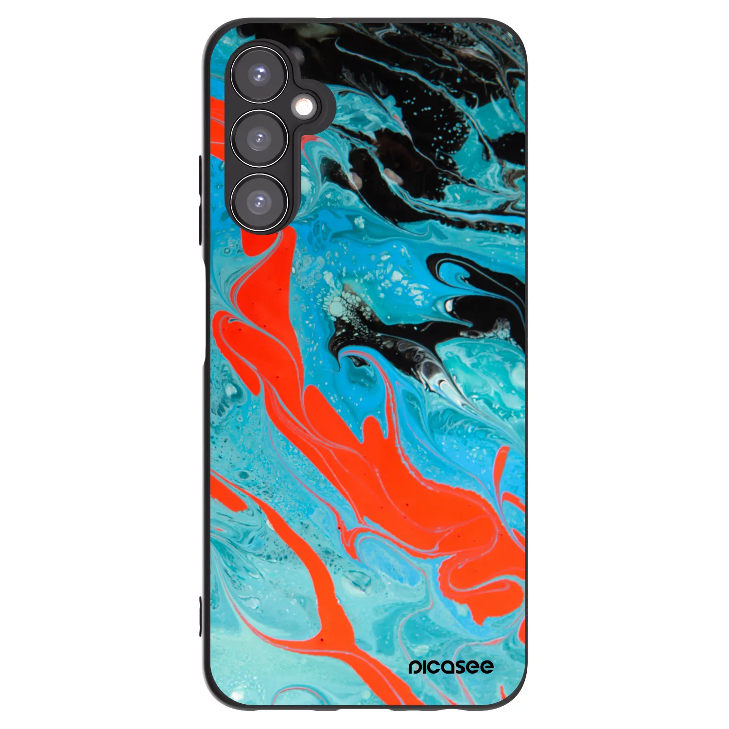 Picasee crna silikonska maskica za Samsung Galaxy A05s A057G - Blue Magma