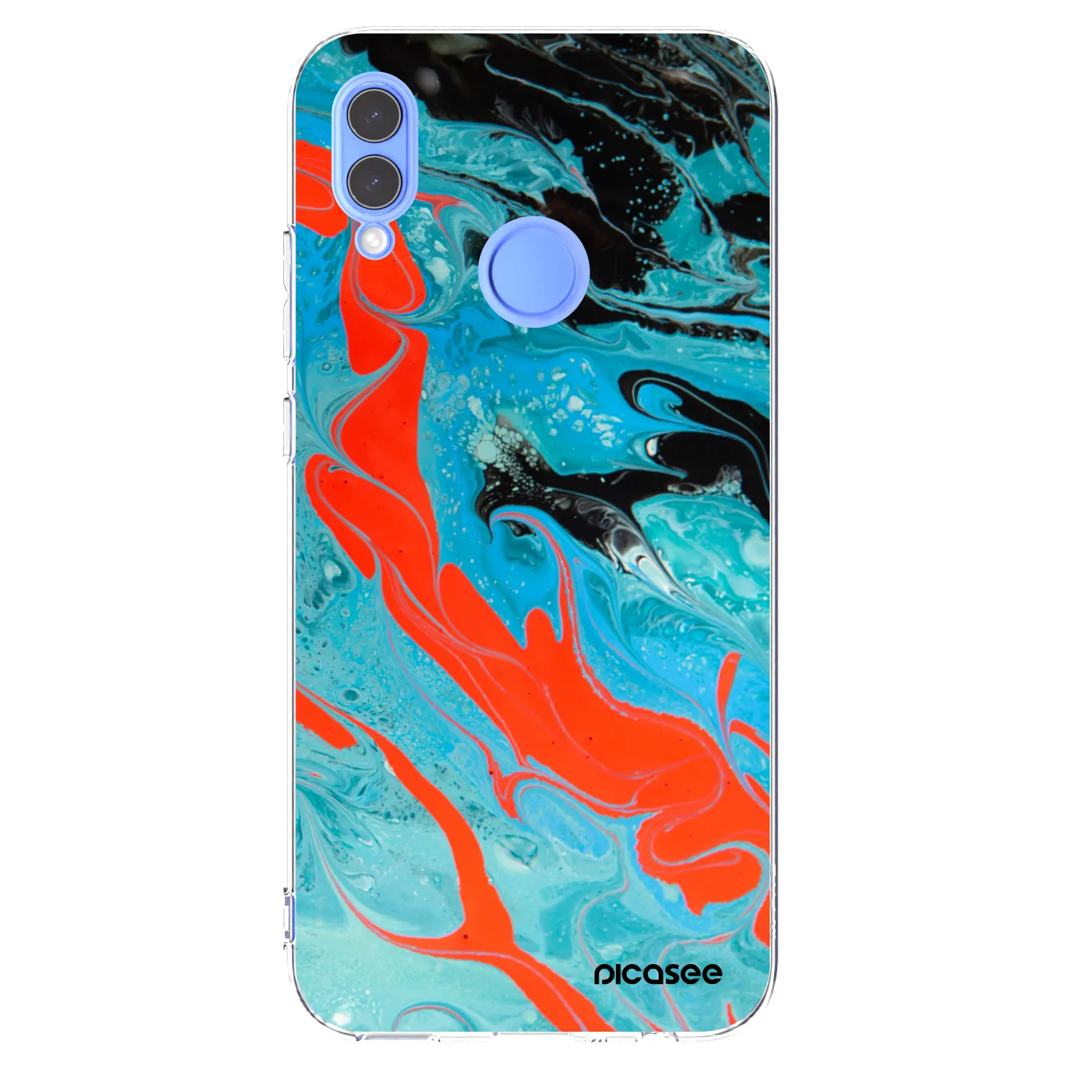 Picasee silikonska prozirna maskica za Honor 10 Lite - Blue Magma